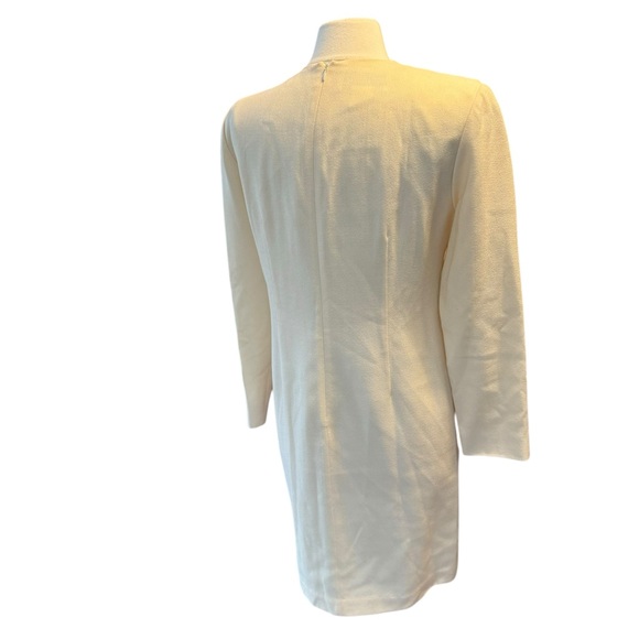 Vintage Evan Picone Worsted Wool Shift Dress Women’s Sz 10 Career Cream - Picture 3 of 5